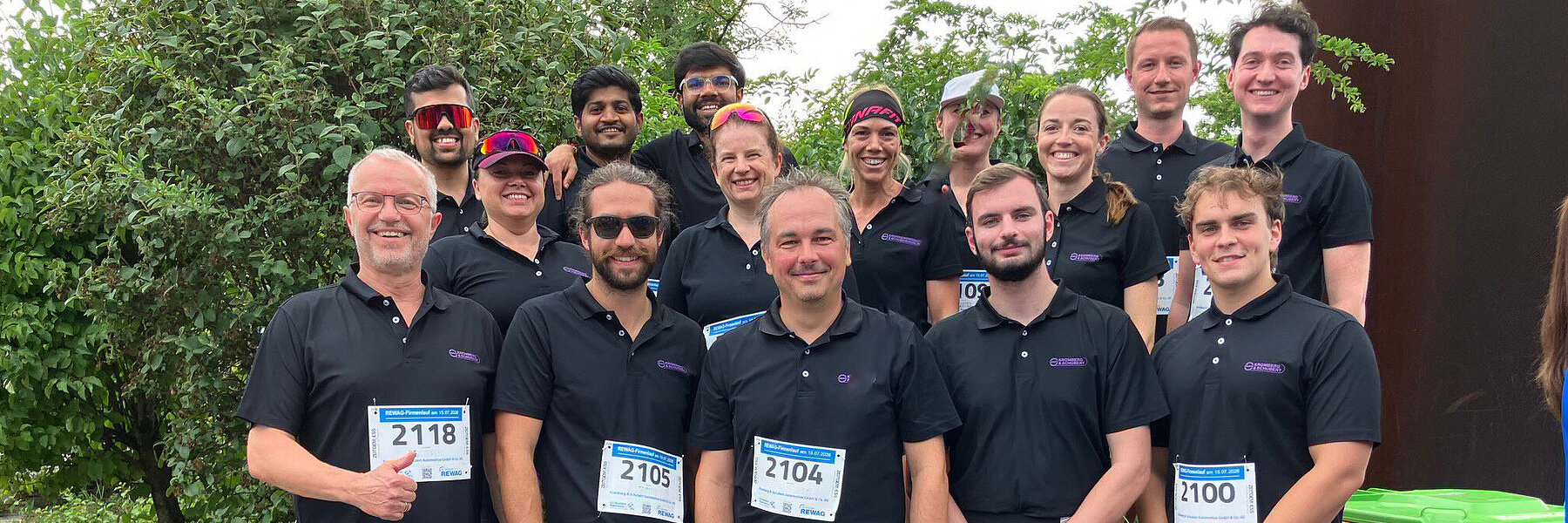 Das Kroschu Laufteam beim REWAG Firmenlauf.